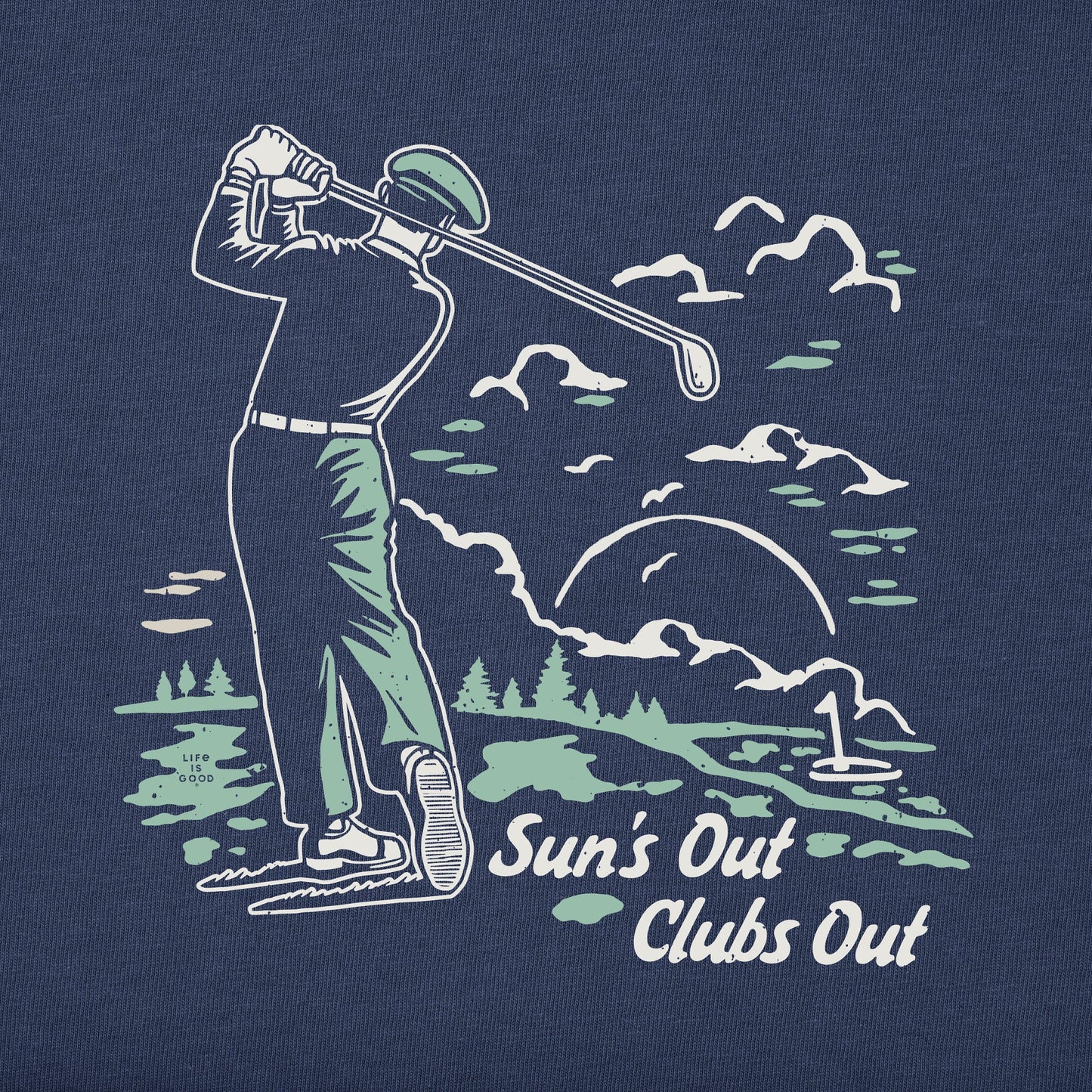 Men's Suns Out Clubs Out Short Sleeve Crusher Tee