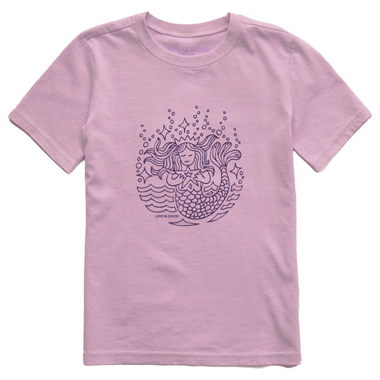 Kids Mermaid Star Short Sleeve Crusher Tee