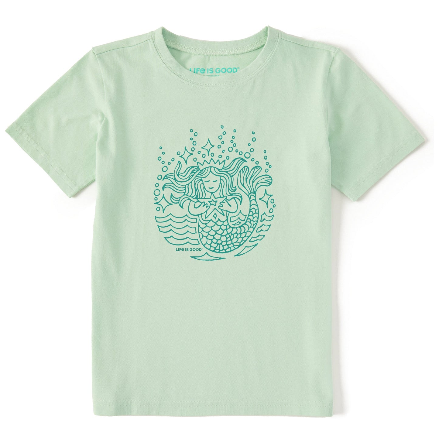 Kids Mermaid Star Short Sleeve Crusher Tee