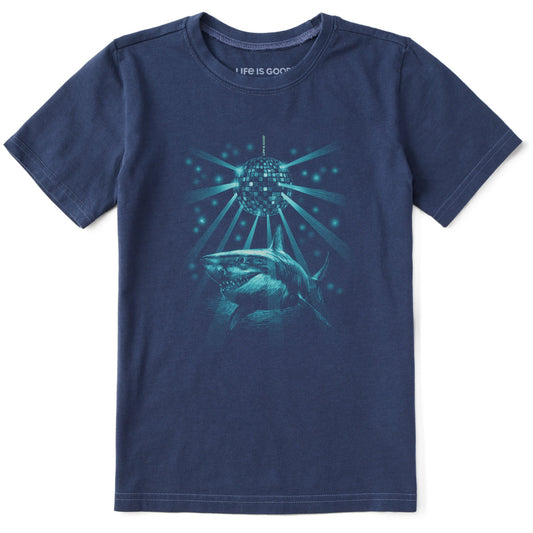 Kids Disco Shark Short Sleeve Crusher Tee