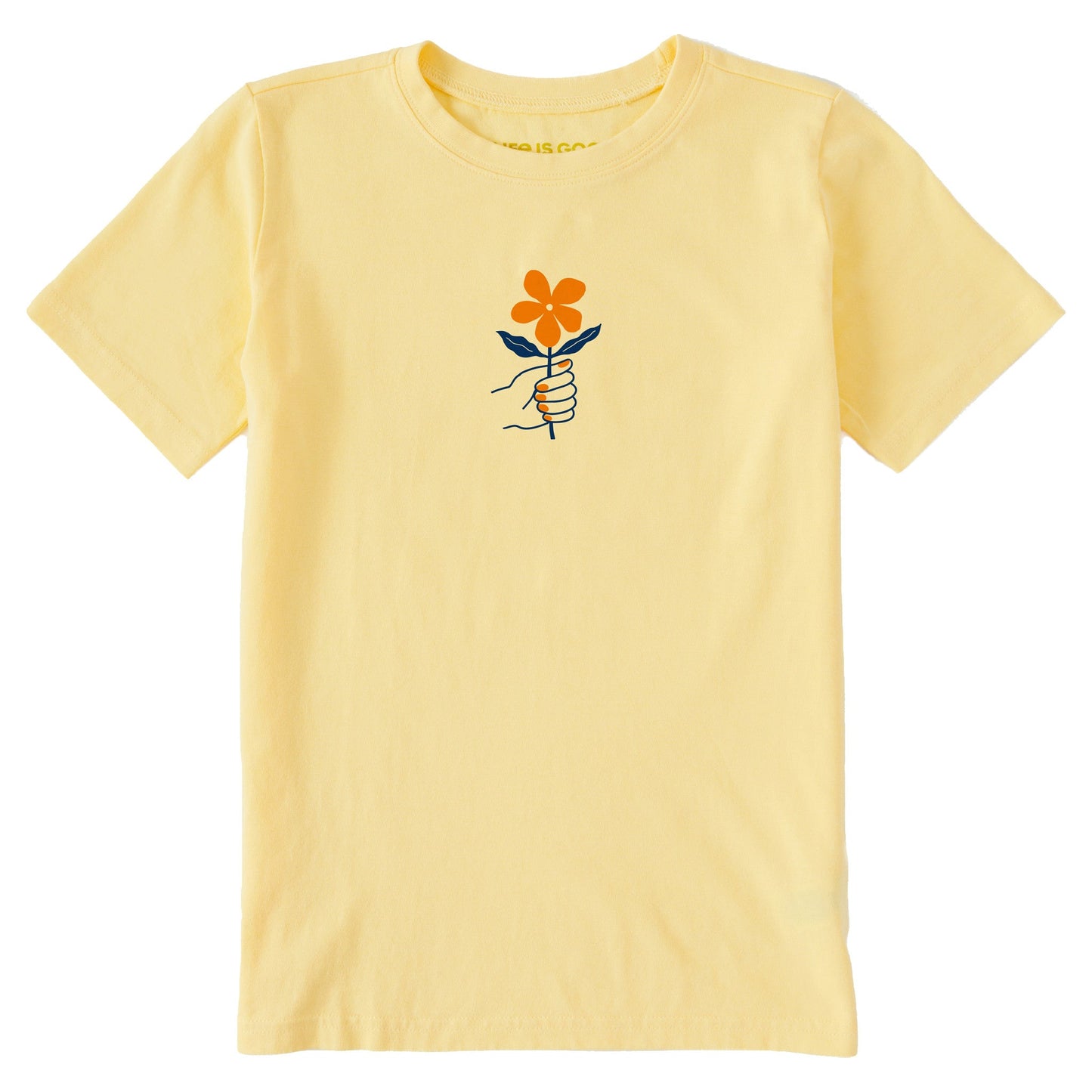 Kids Flower in Hand Short Sleeve Crusher Tee