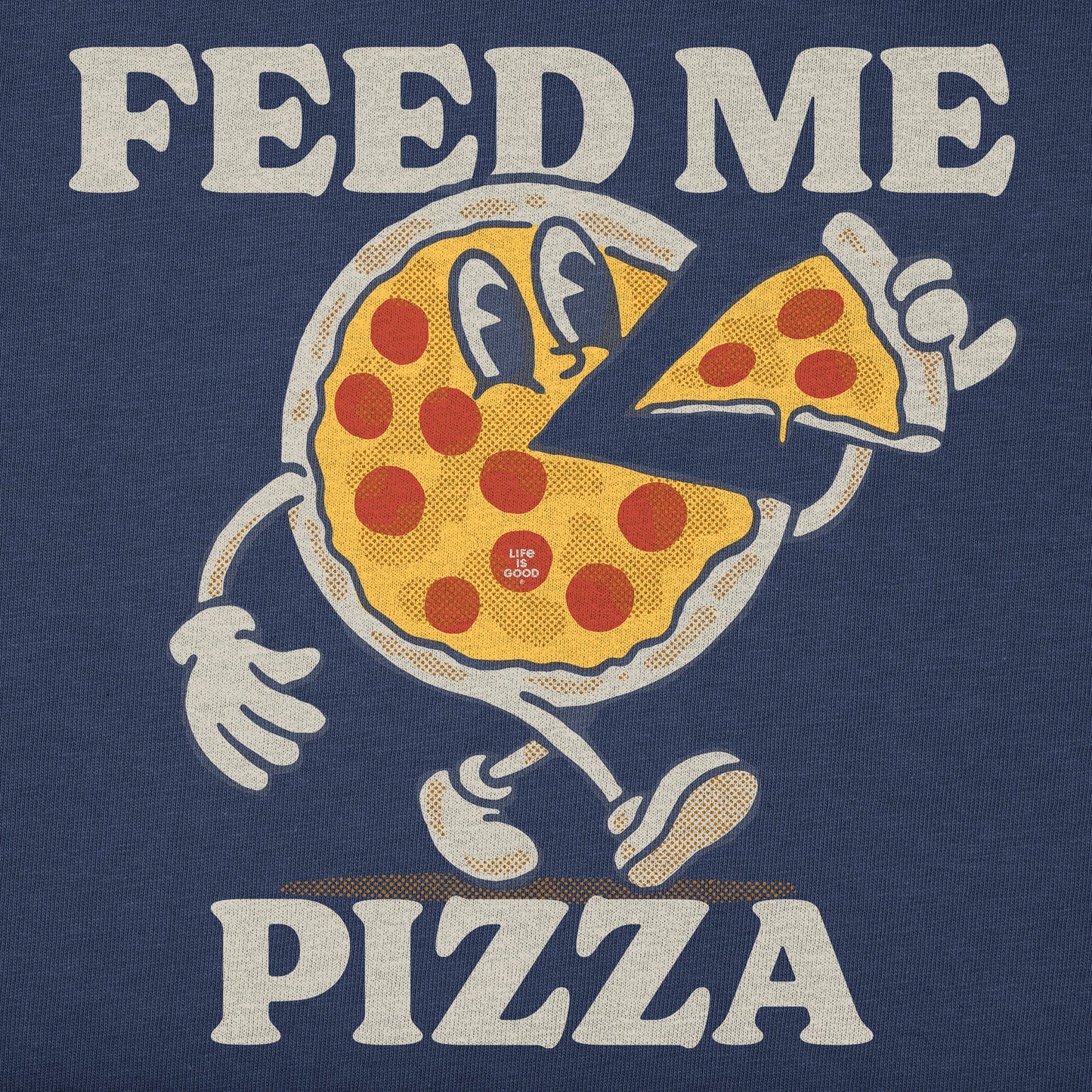 Kids Feed Me Pizza Short Sleeve Crusher Tee