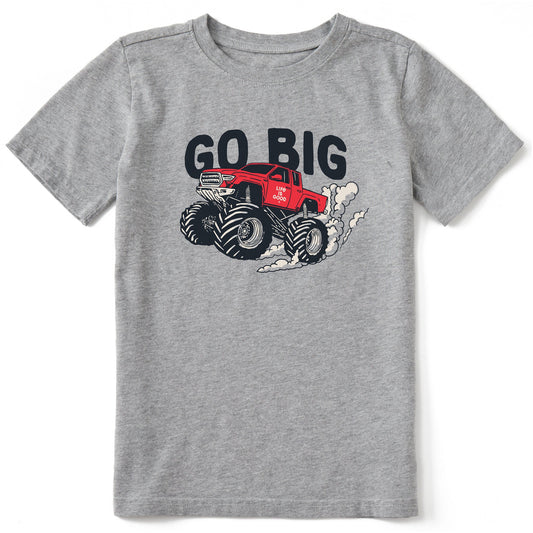 Kids Go Big Monster Truck Short Sleeve Crusher Tee