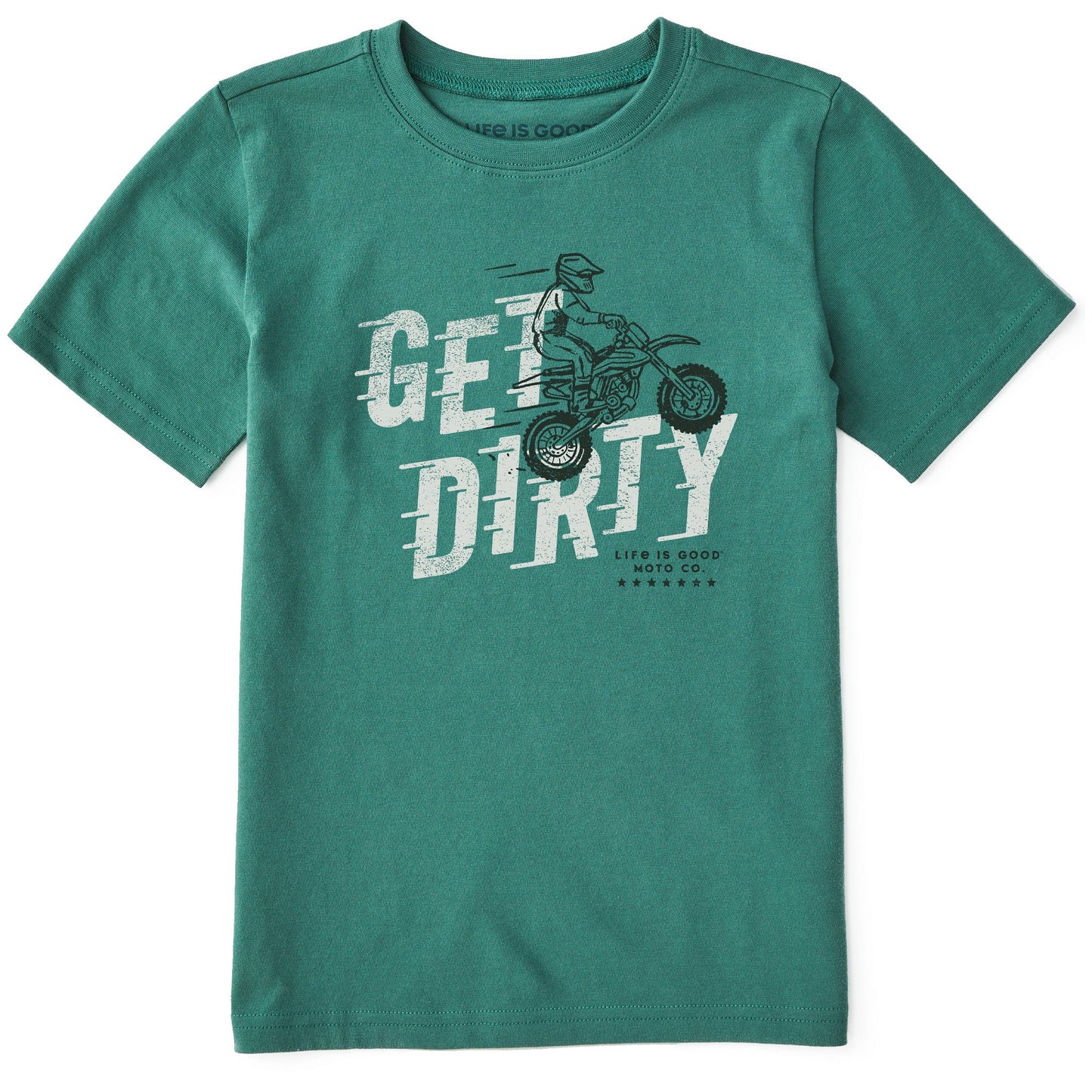 Kids Get Dirty Motorbike Short Sleeve Crusher Tee