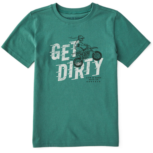 Kids Get Dirty Motorbike Short Sleeve Crusher Tee