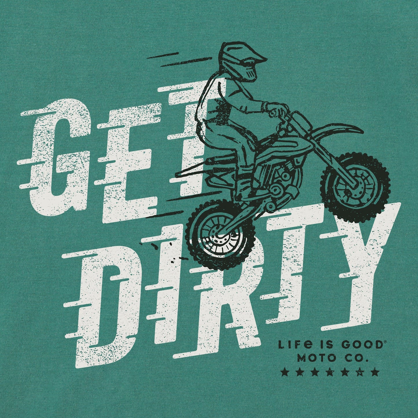 Kids Get Dirty Motorbike Short Sleeve Crusher Tee