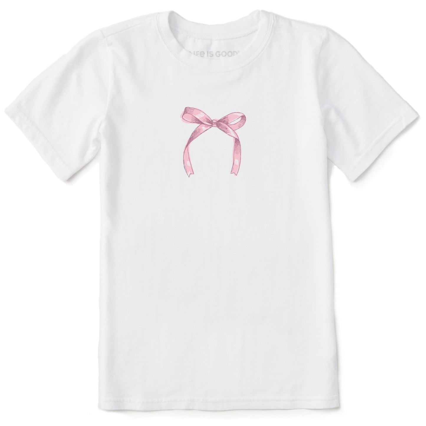 Kids Mini Ribbon Bow Short Sleeve Crusher Tee