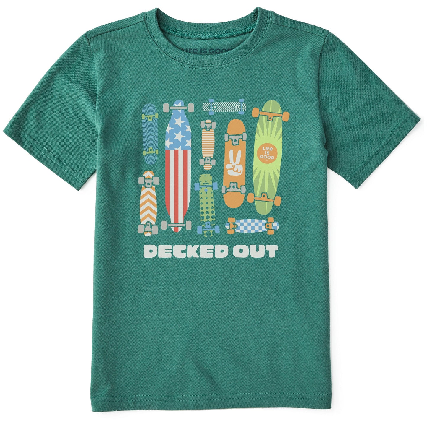 Kids Decked Out Skateboards Short Sleeve Crusher Tee