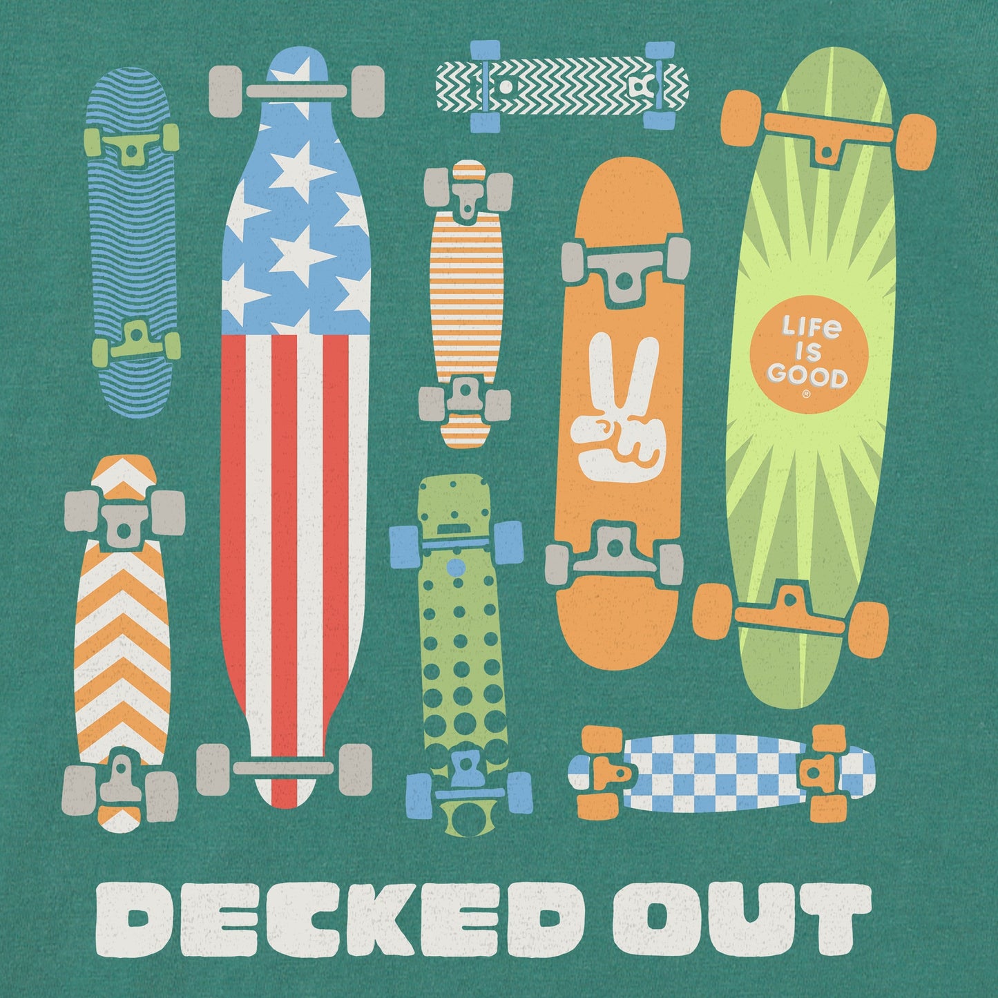 Kids Decked Out Skateboards Short Sleeve Crusher Tee