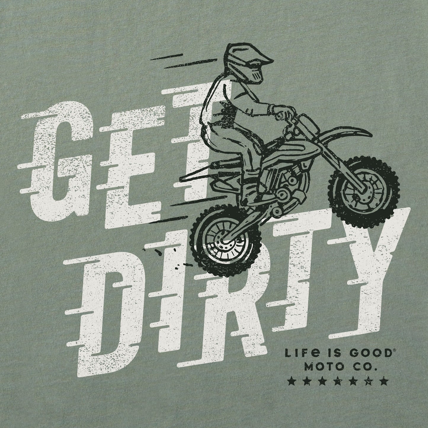 Men's Get Dirty Motorbike Short Sleeve Crusher Tee