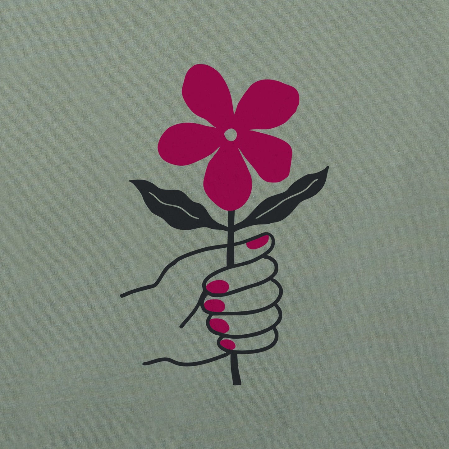 Women's Flower in Hand Short Sleeve Crusher Boxy Tee