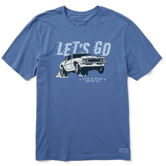 Men's Let's Go Drag Race Car Short Sleeve Crusher Tee