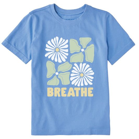 Kids Breathe Four Flowers Short Sleeve Crusher Tee