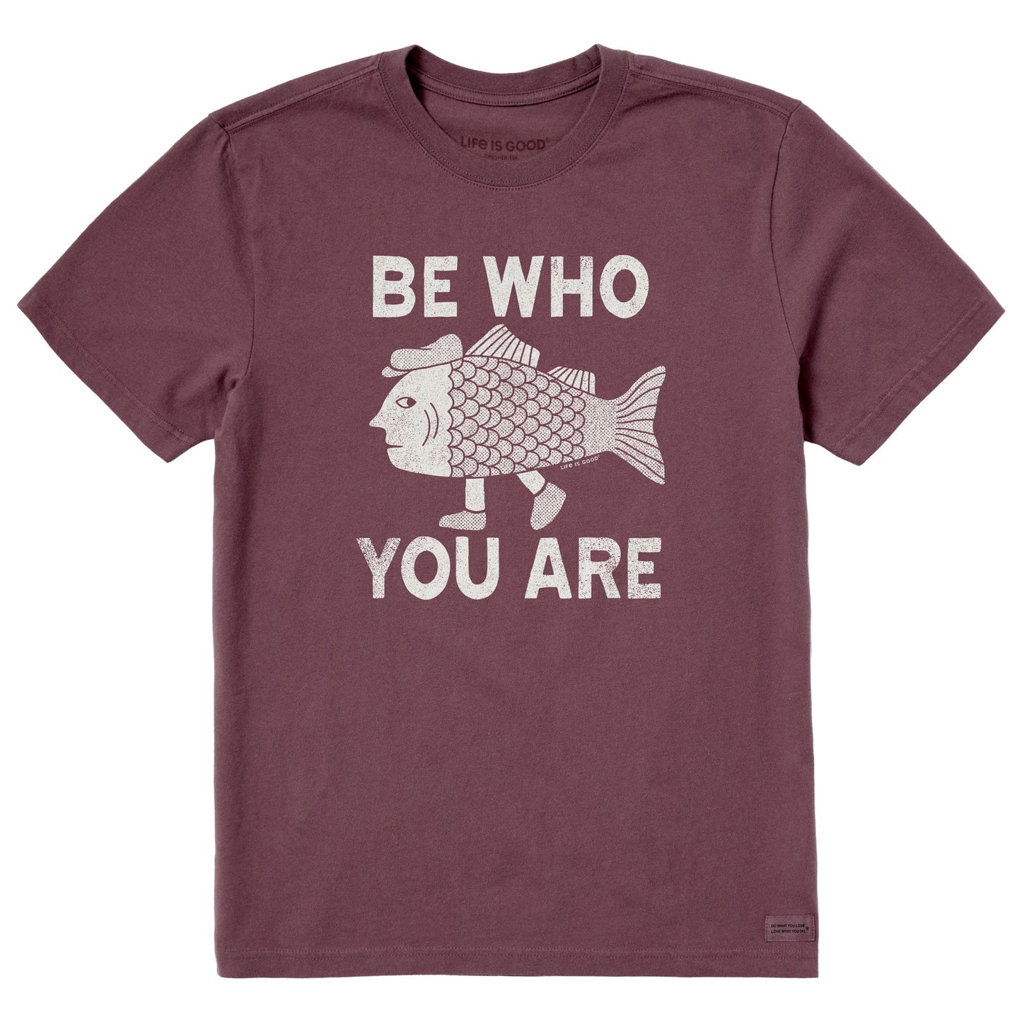 Men's Be Who You Are Fish Man Short Sleeve Crusher Tee