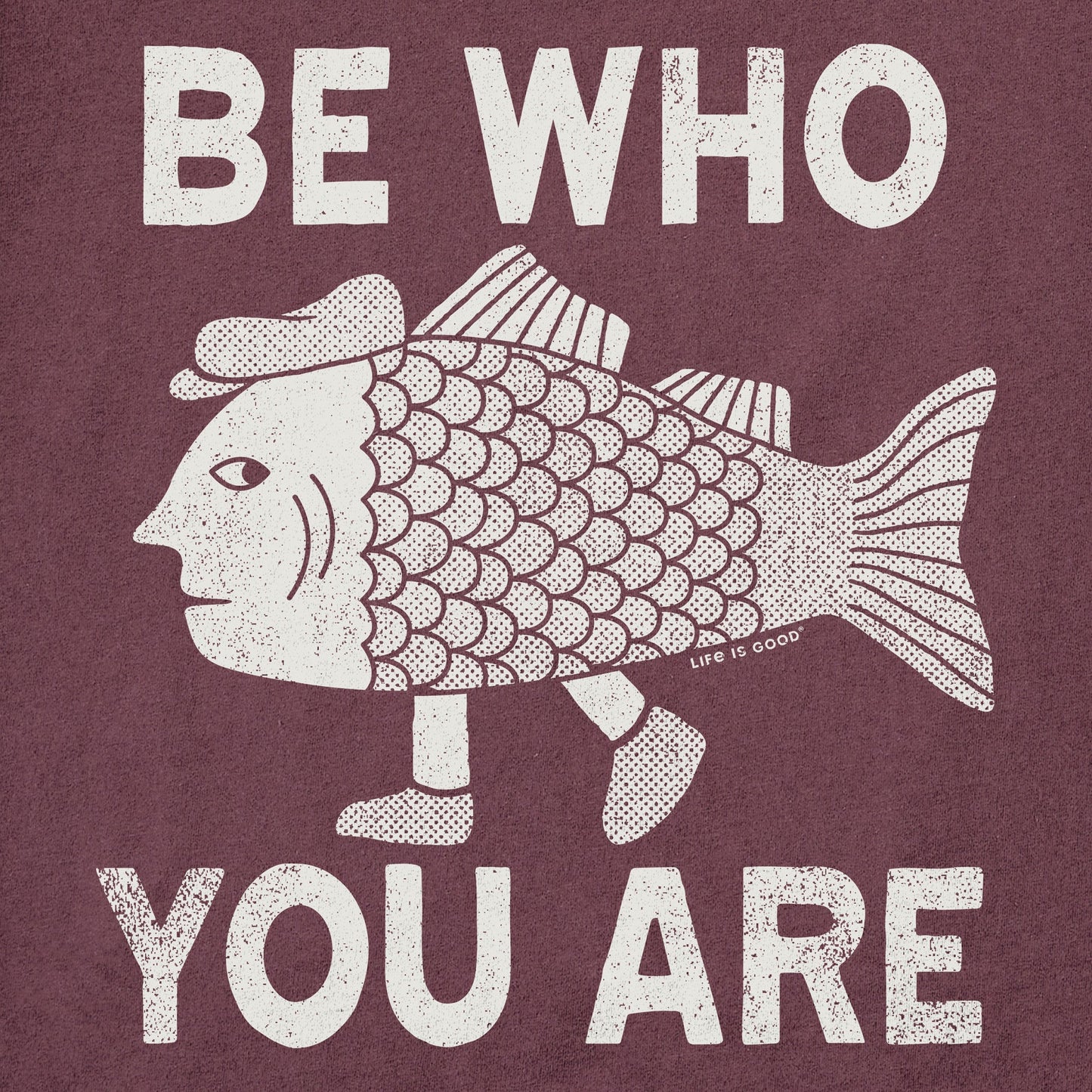 Men's Be Who You Are Fish Man Short Sleeve Crusher Tee