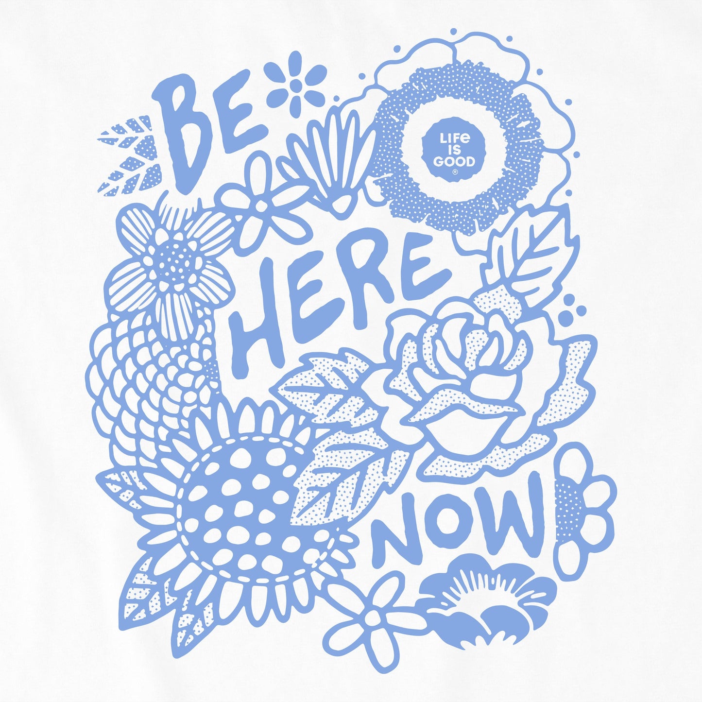 Women's Be Here Now Flower Field Short Sleeve Crusher Boxy Tee