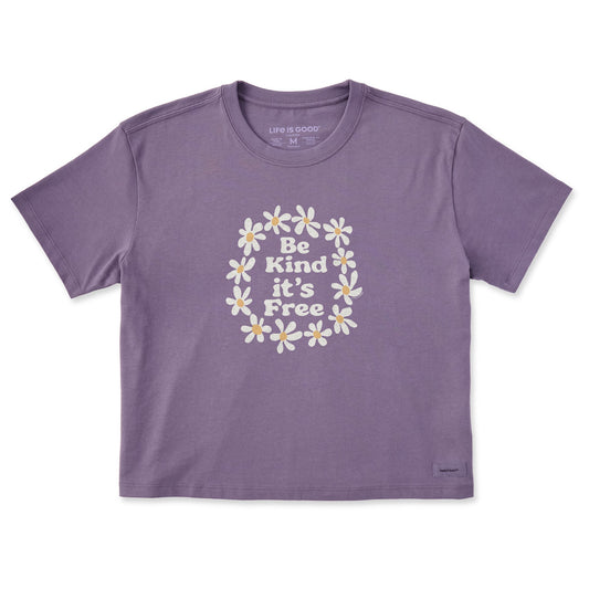 Women's Be Kind It's Free Short Sleeve Crusher Boxy Tee