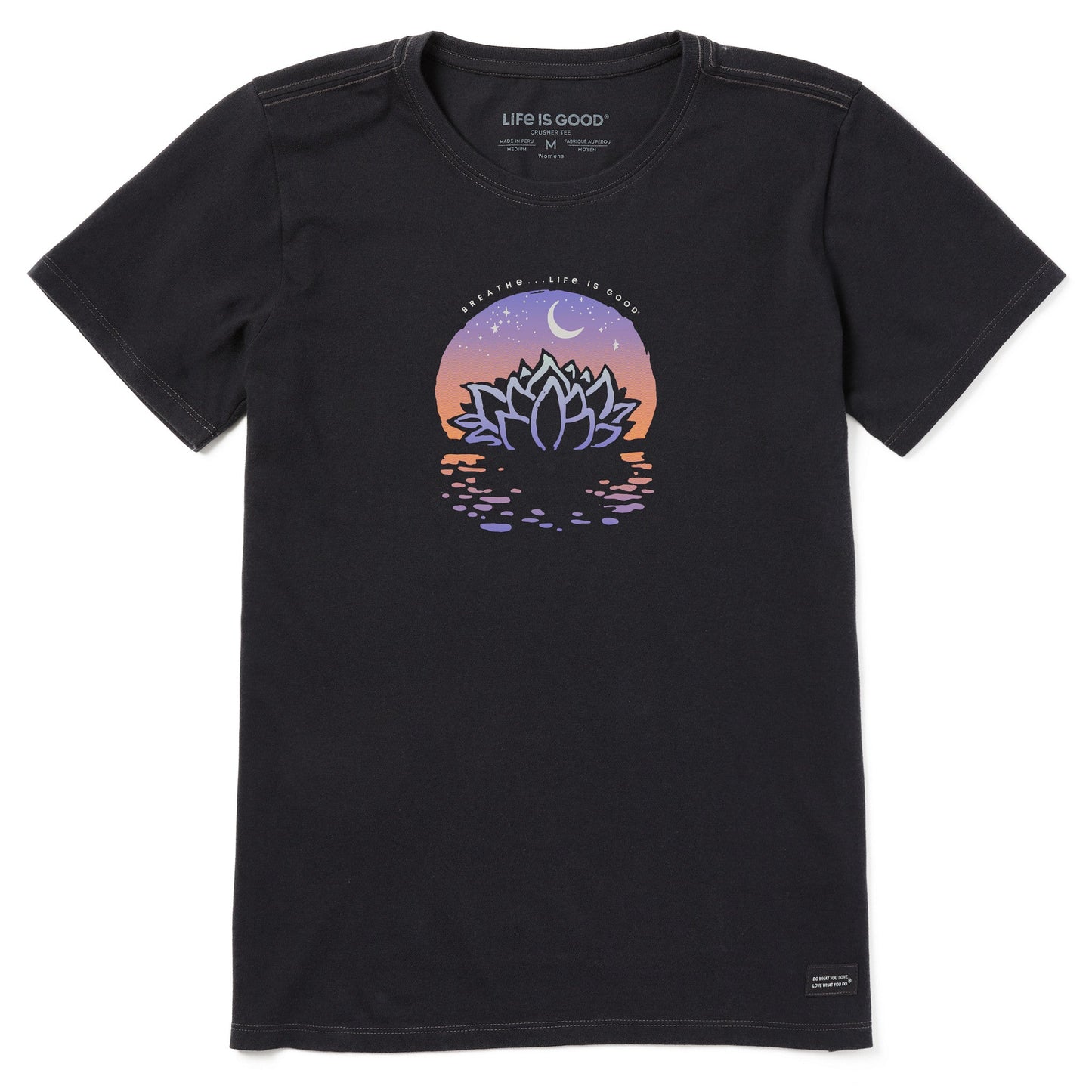 Women's Breathe Lotus Flower Short Sleeve Crusher Tee