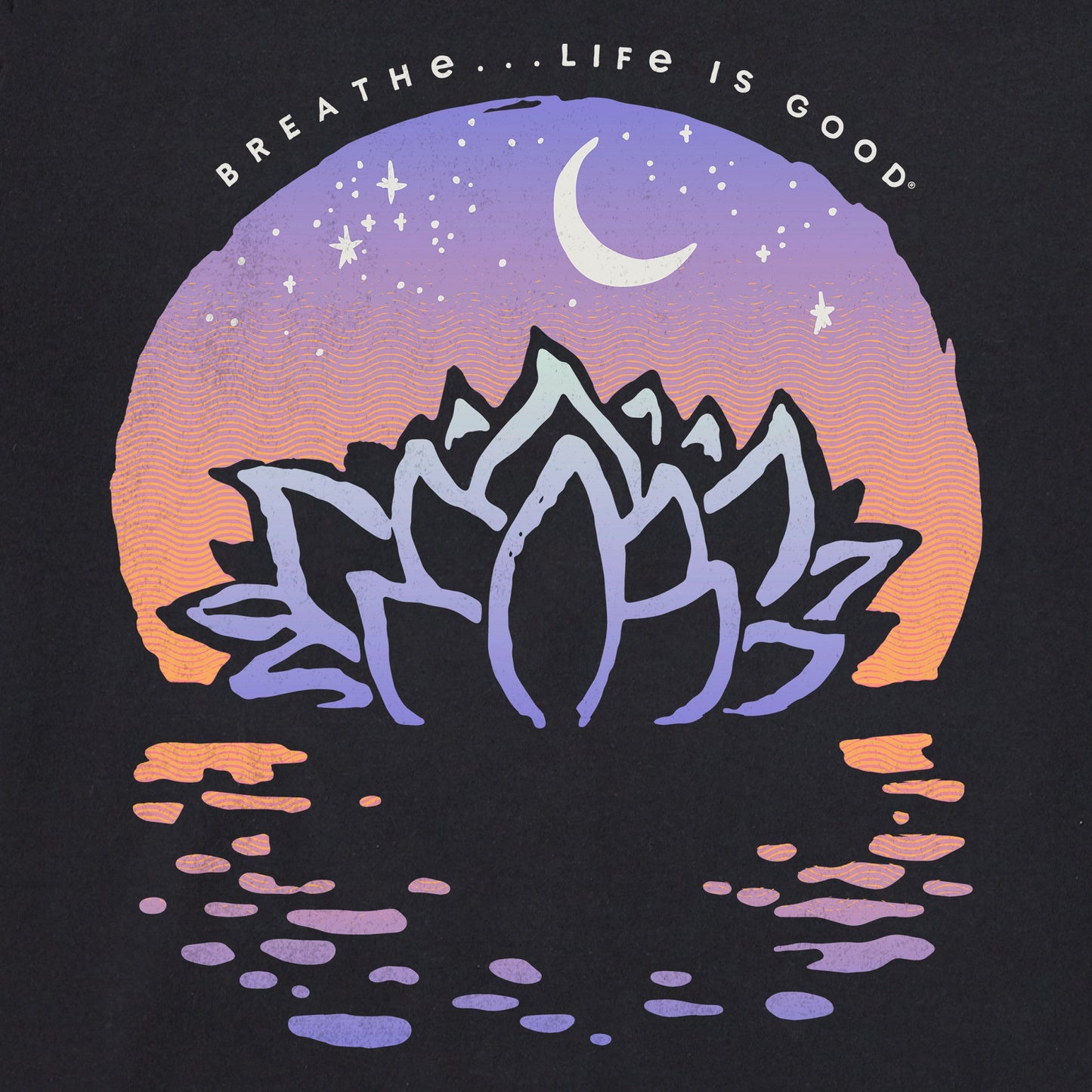 Women's Breathe Lotus Flower Short Sleeve Crusher Tee