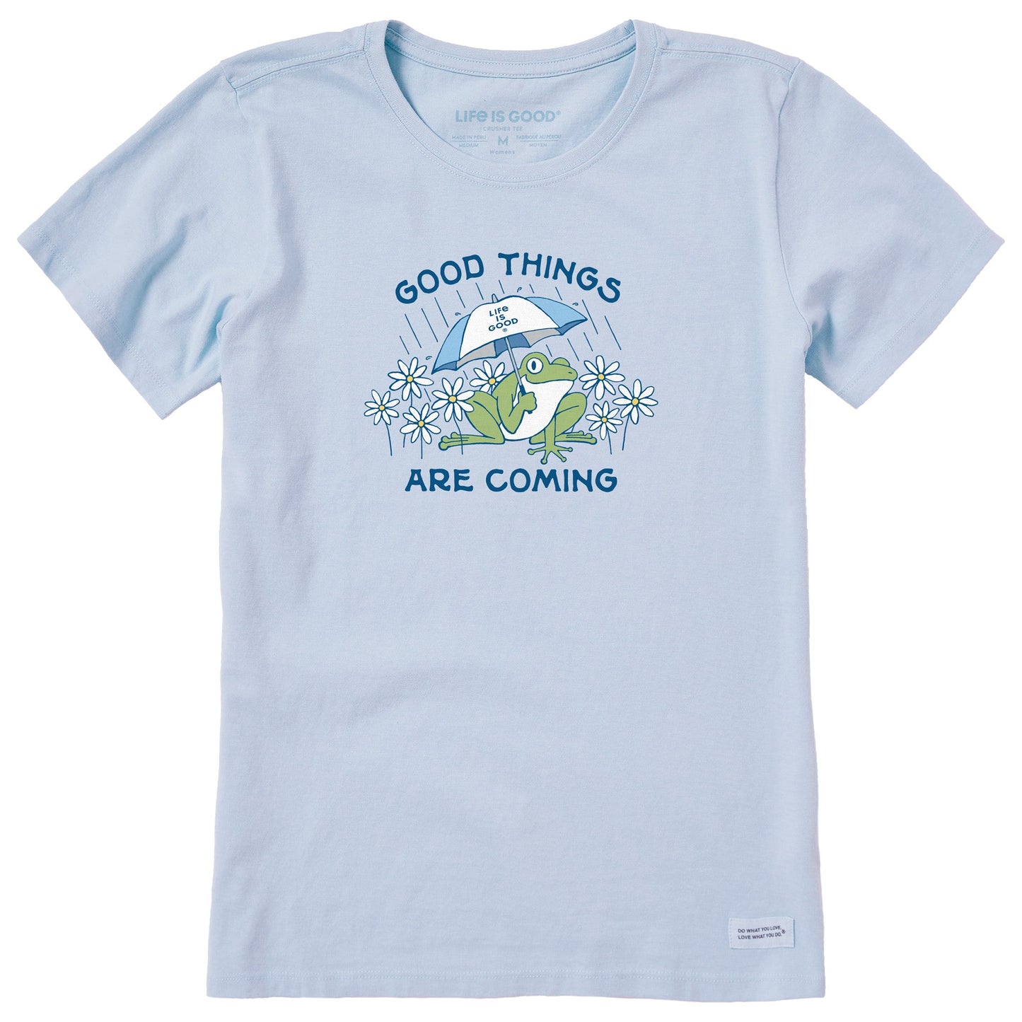 Women's Good Things Are Coming Frog Short Sleeve Crusher Tee