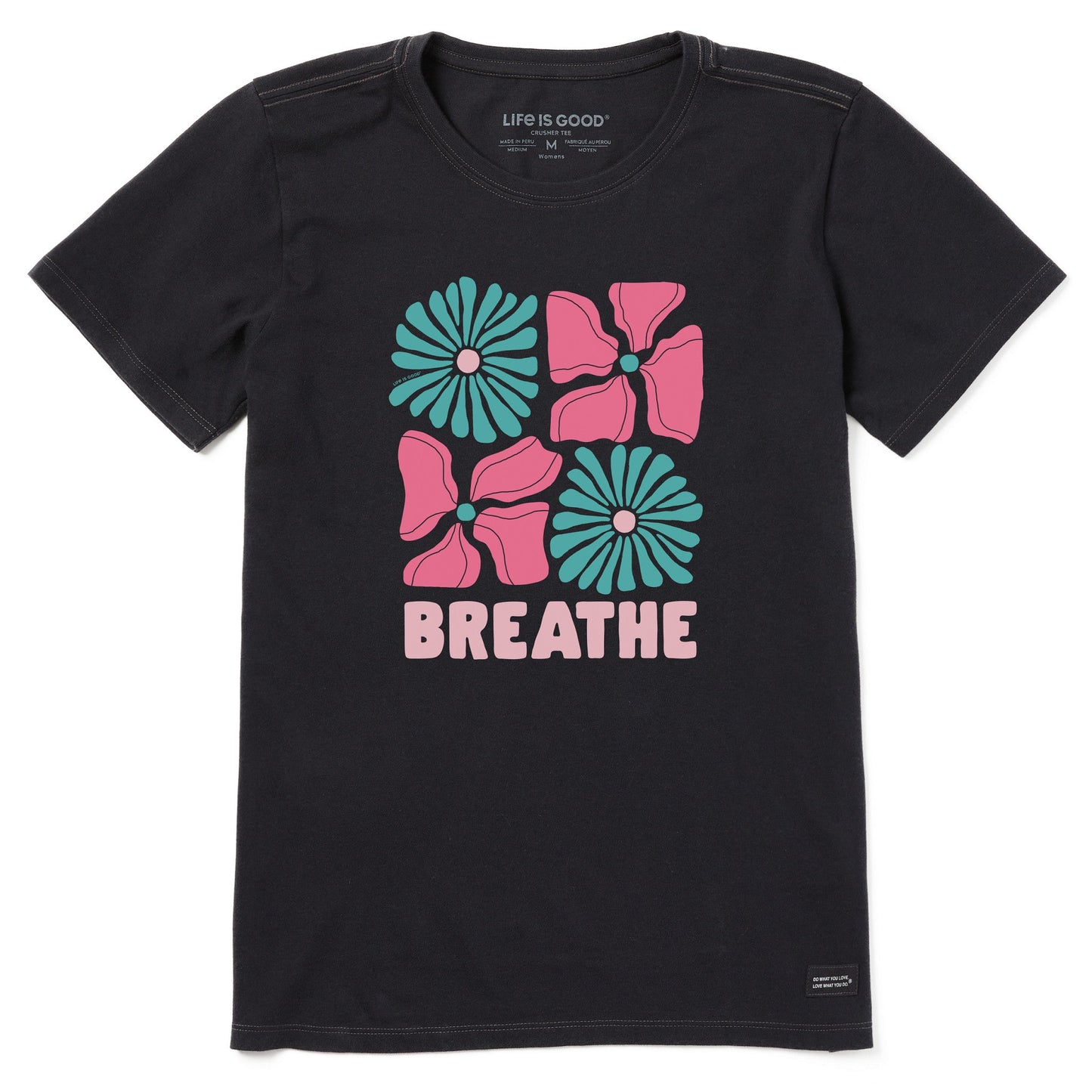 Women's Breathe Four Flowers Short Sleeve Crusher Tee