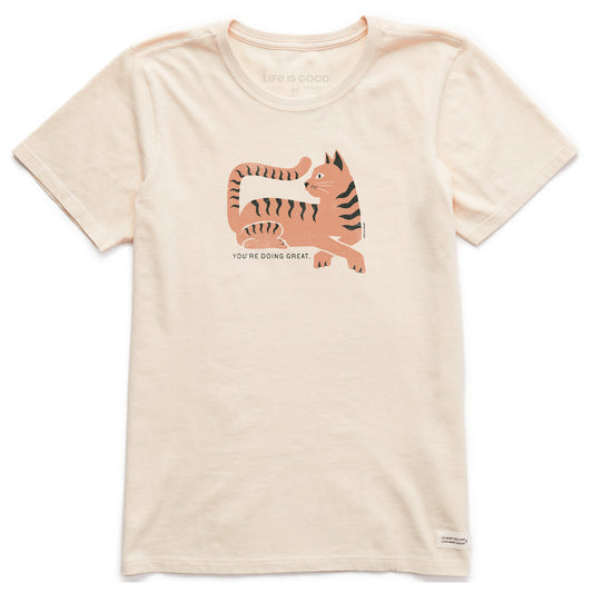 Women's You're Doing Great Cat Short Sleeve Crusher Tee
