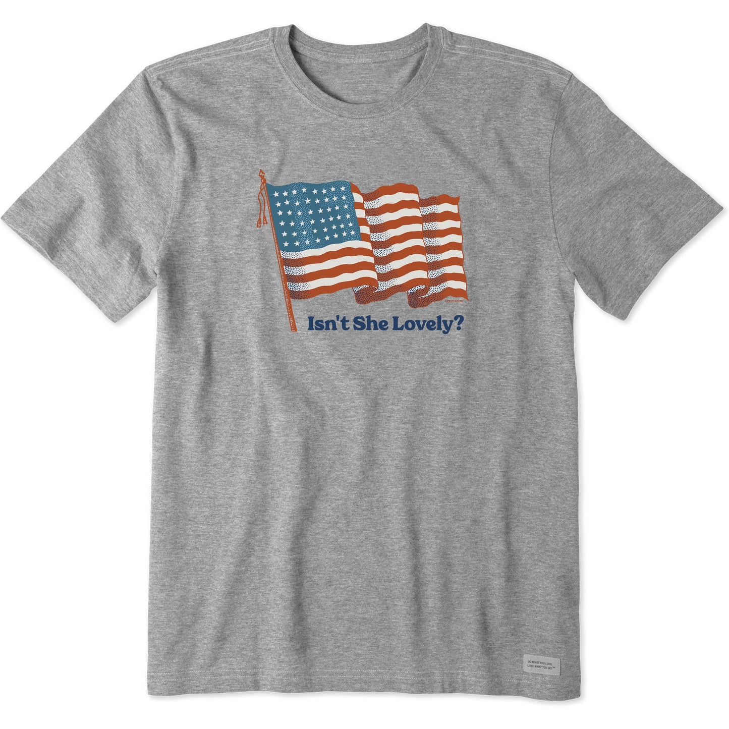 Men's Isn't She a Lovely Flag Short Sleeve Crusher Tee