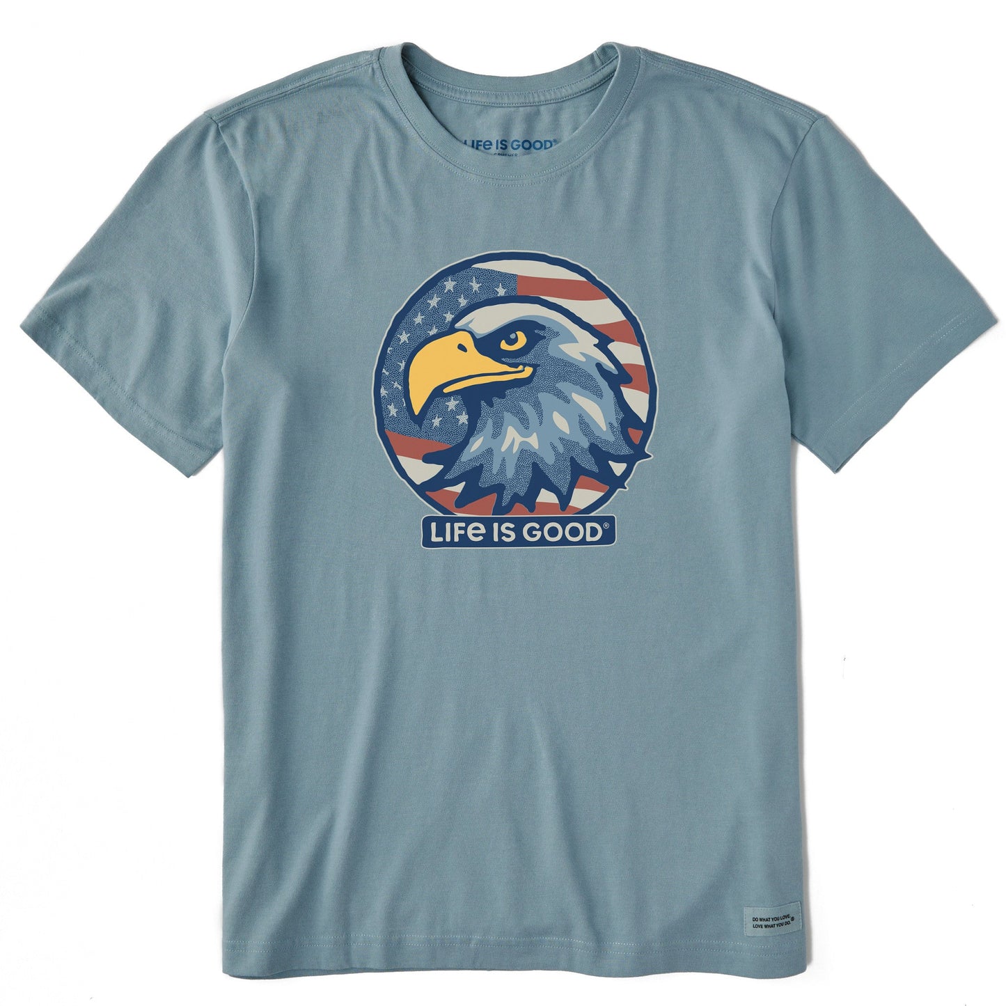 Men's Eagle Head Flag Short Sleeve Crusher Tee