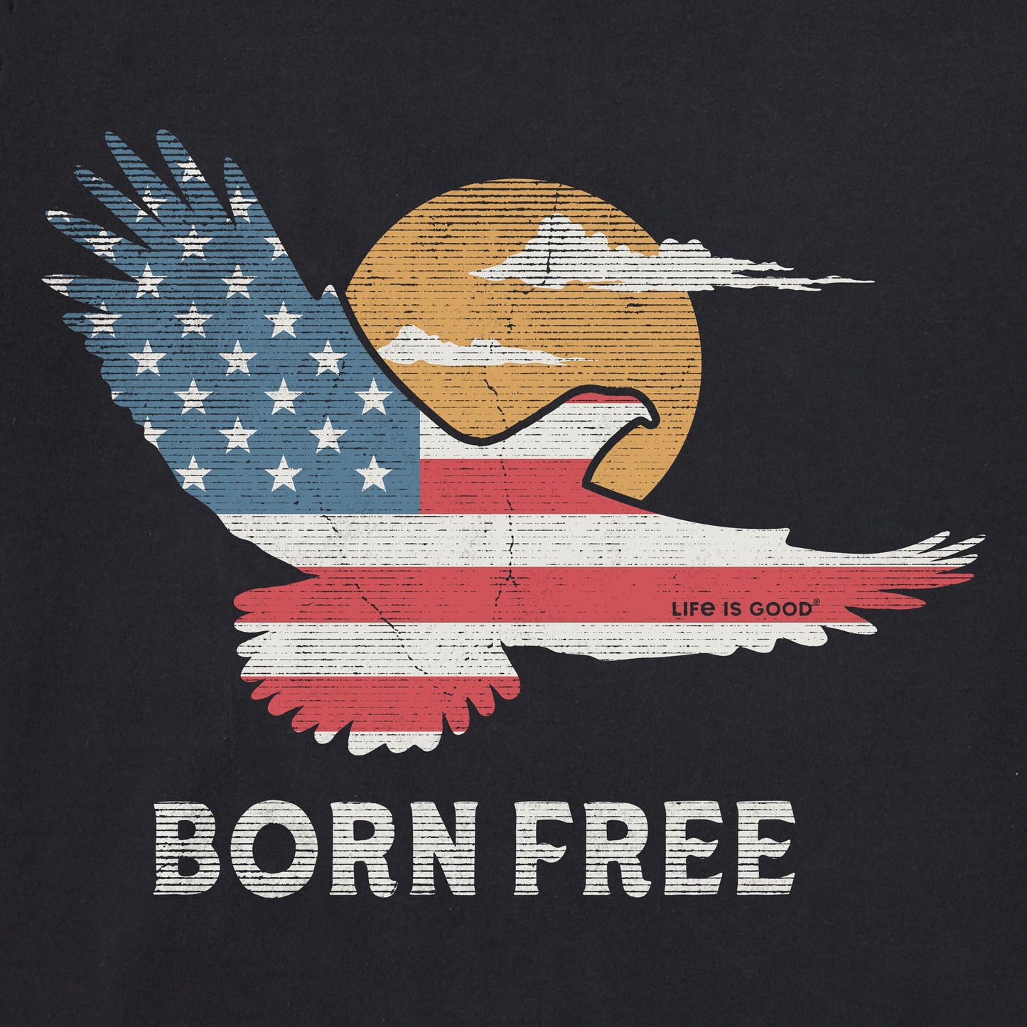 Men's Born Free Eagle Short Sleeve Crusher Tee