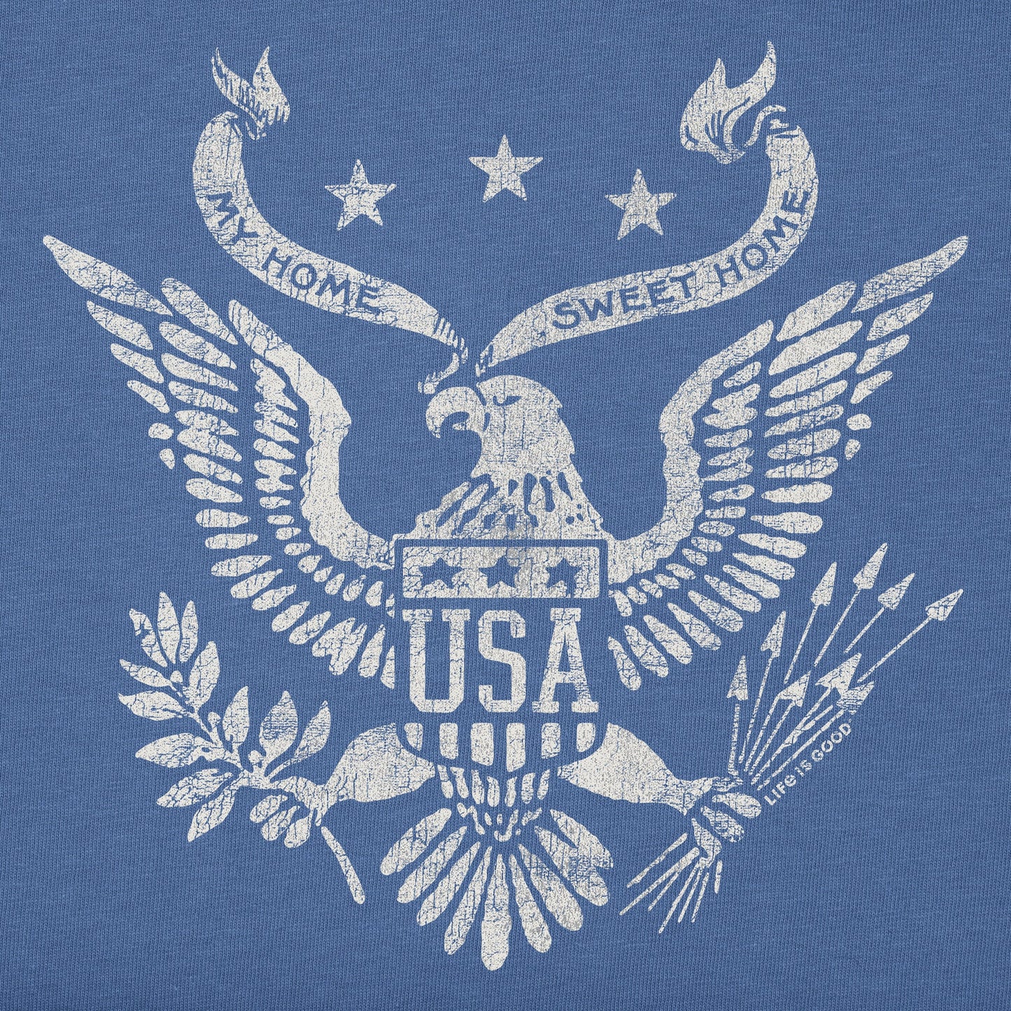 Men's Home Sweet Home USA Eagle Short Sleeve Crusher Tee