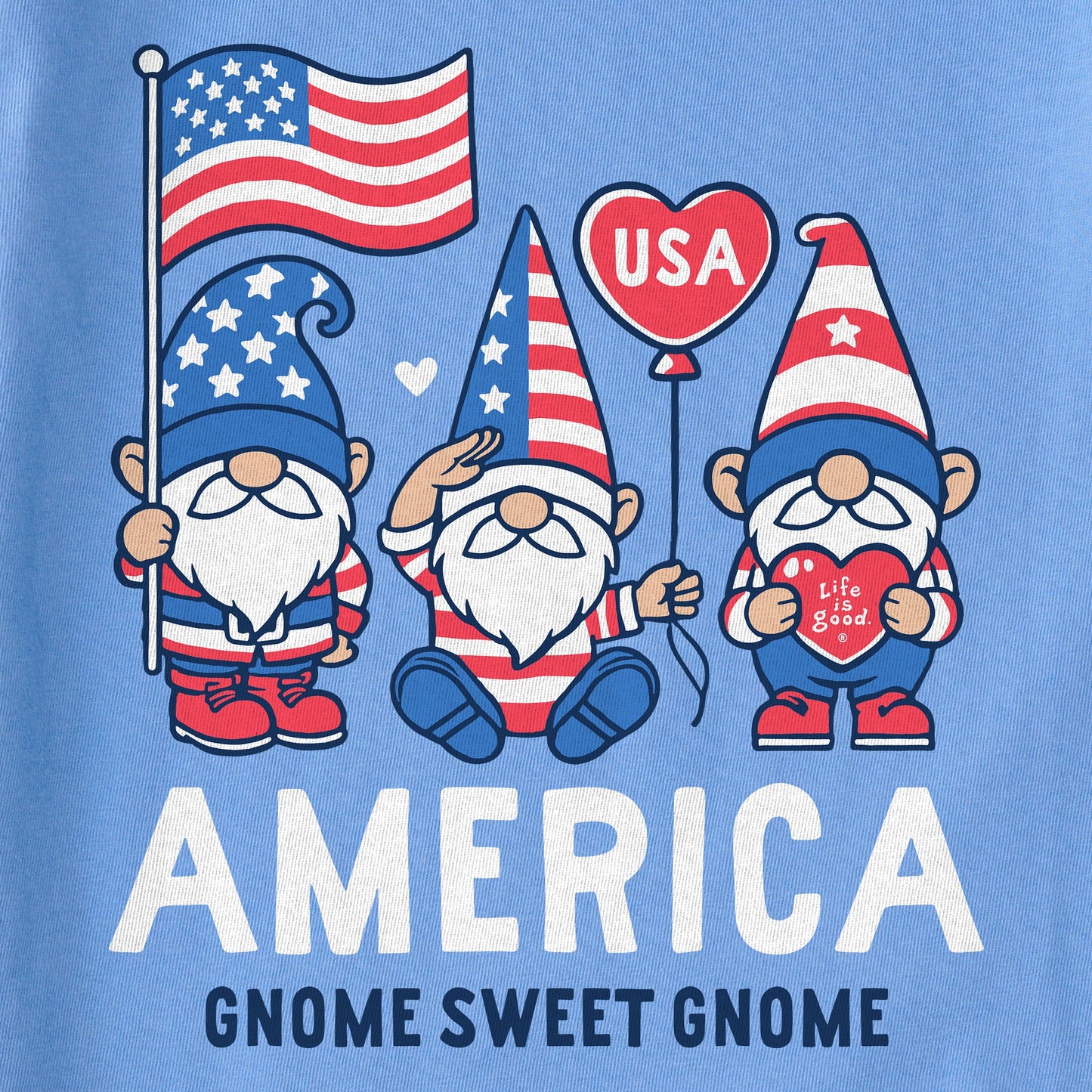 Women's America Gnome Sweet Gnome Long Sleeve Crusher Tee