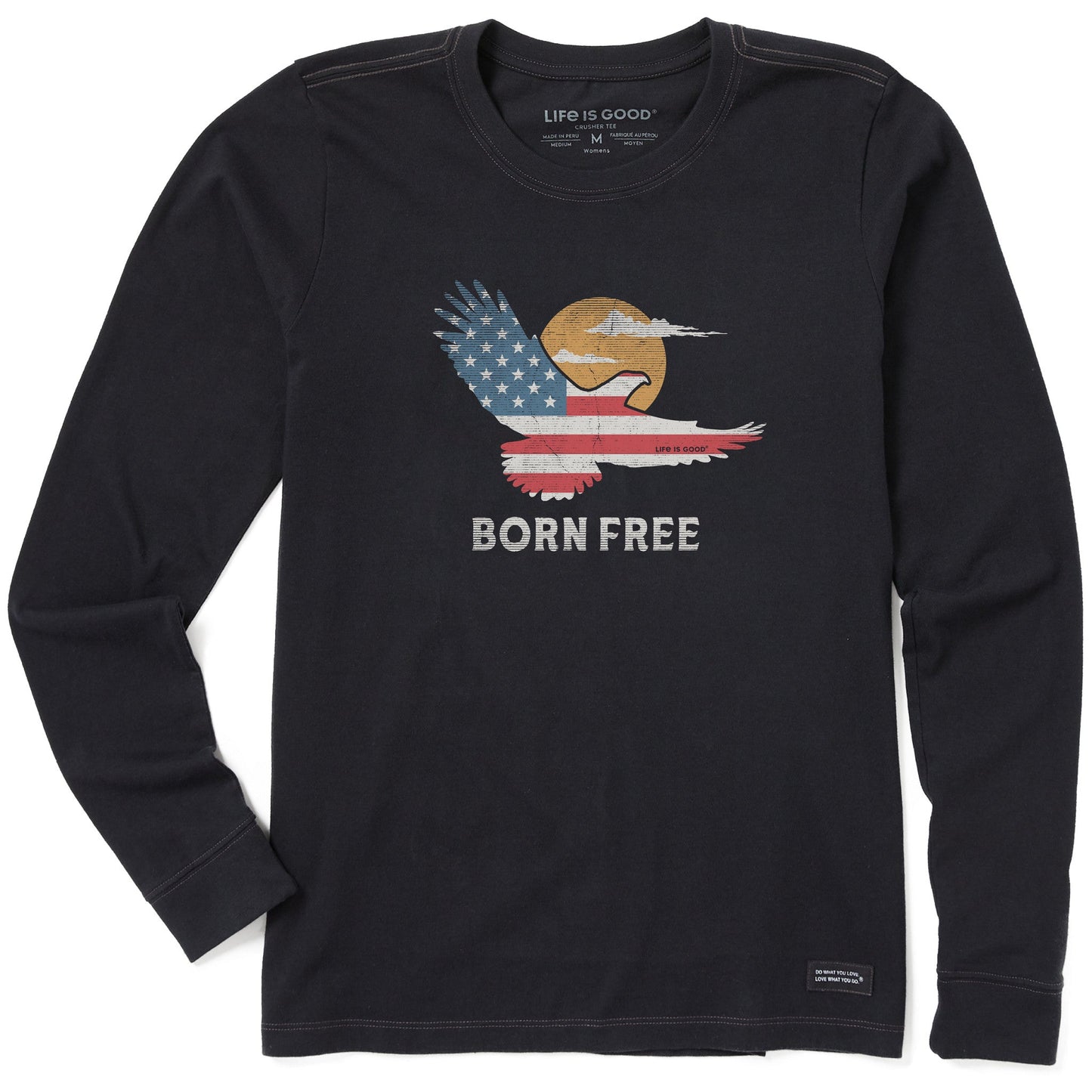 Women's Born Free Eagle Long Sleeve Crusher Tee