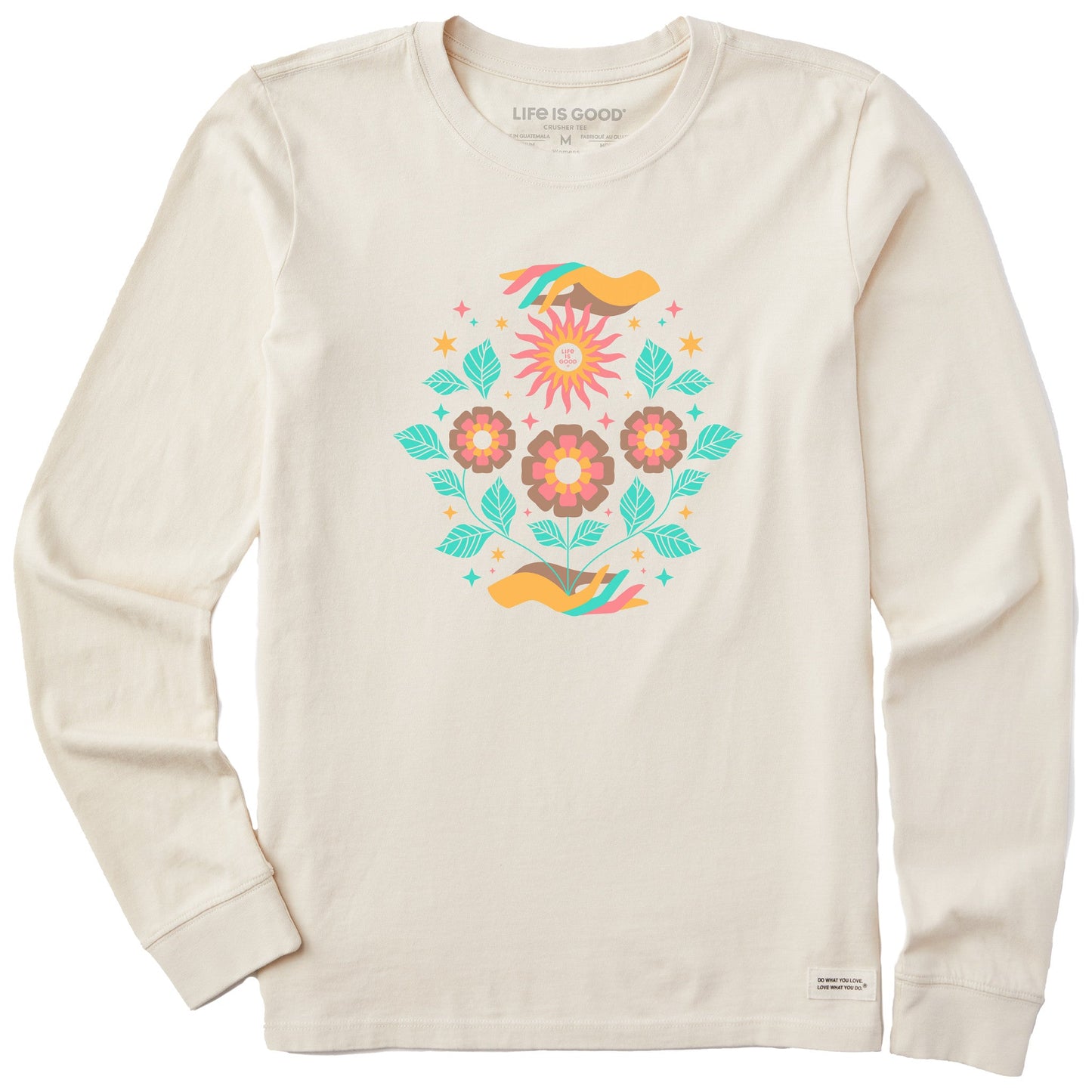 Women's Floral Sun Bloom Long Sleeve Crusher Tee