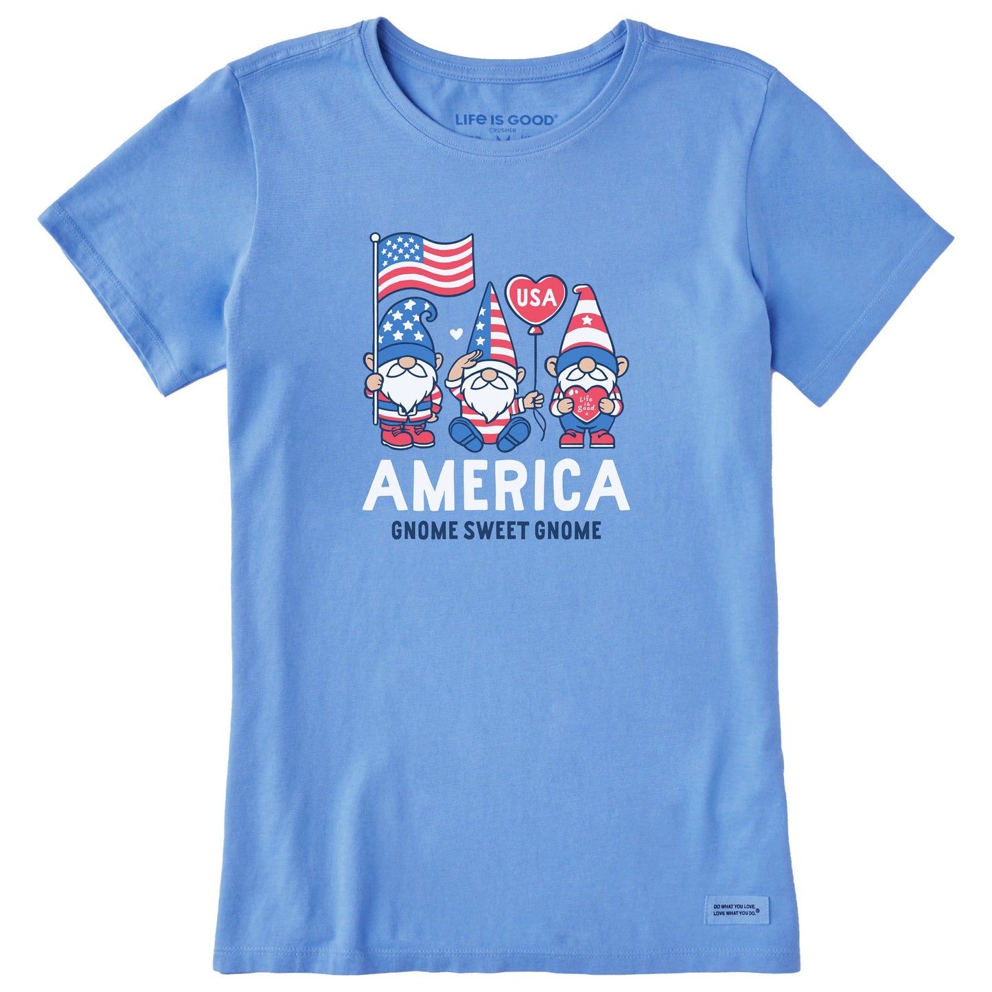 Women's America Gnome Sweet Gnome Short Sleeve Crusher Tee