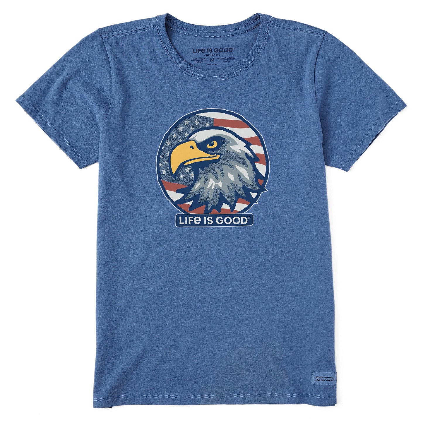 Women's Eagle Head Flag Short Sleeve Crusher Tee