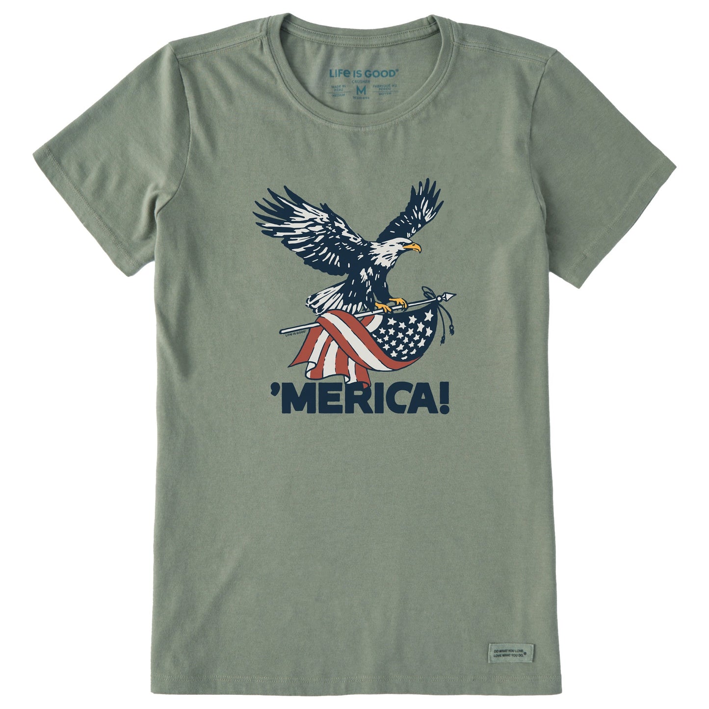 Women's 'Merica Eagle Short Sleeve Crusher Tee
