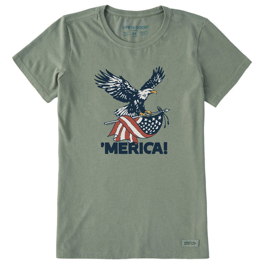 Women's 'Merica Eagle Short Sleeve Crusher Tee