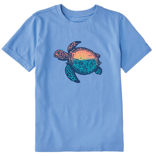 Kids Beach Turtle Sealife Short Sleeve Crusher Tee