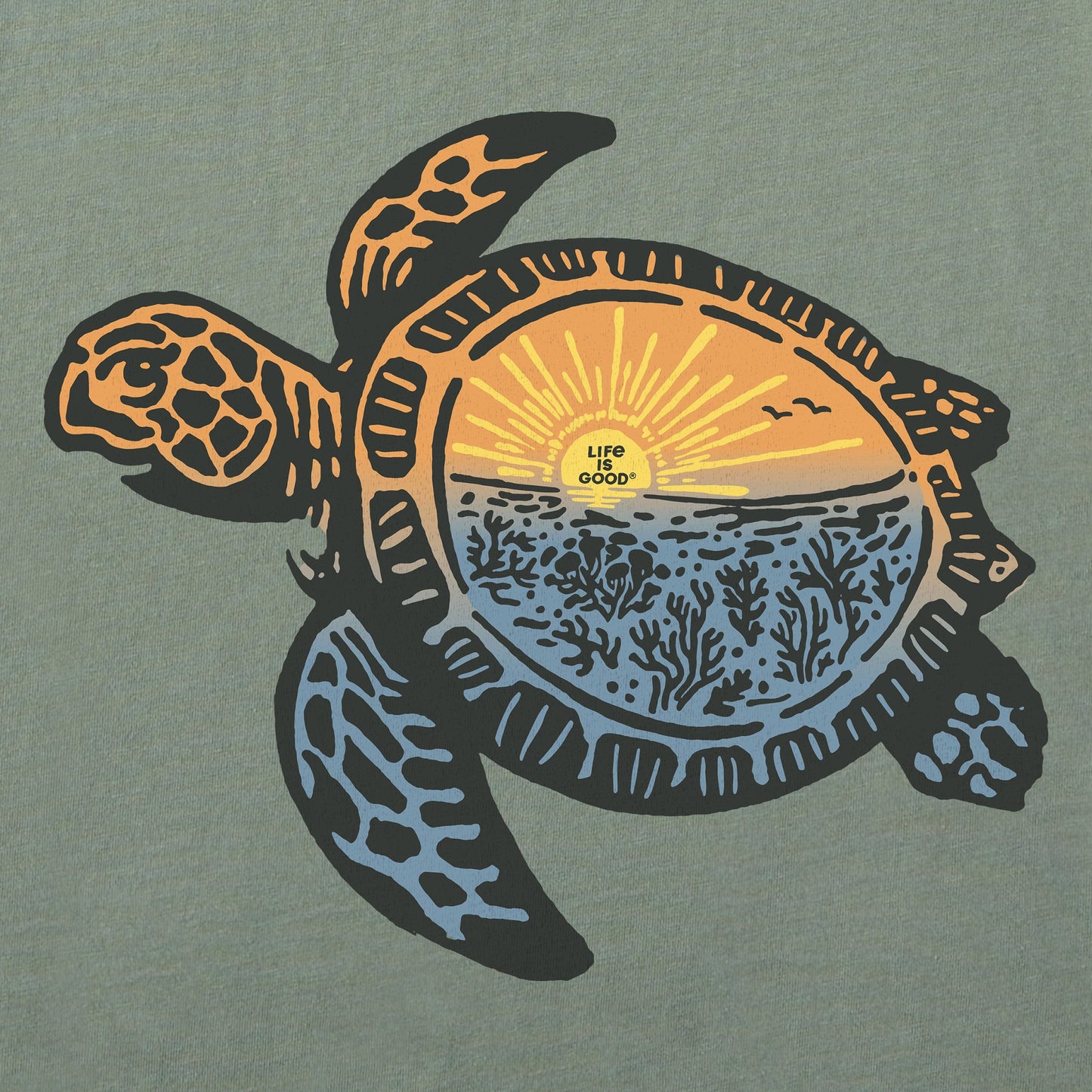 Men's Beach Turtle Sealife Short Sleeve Tee