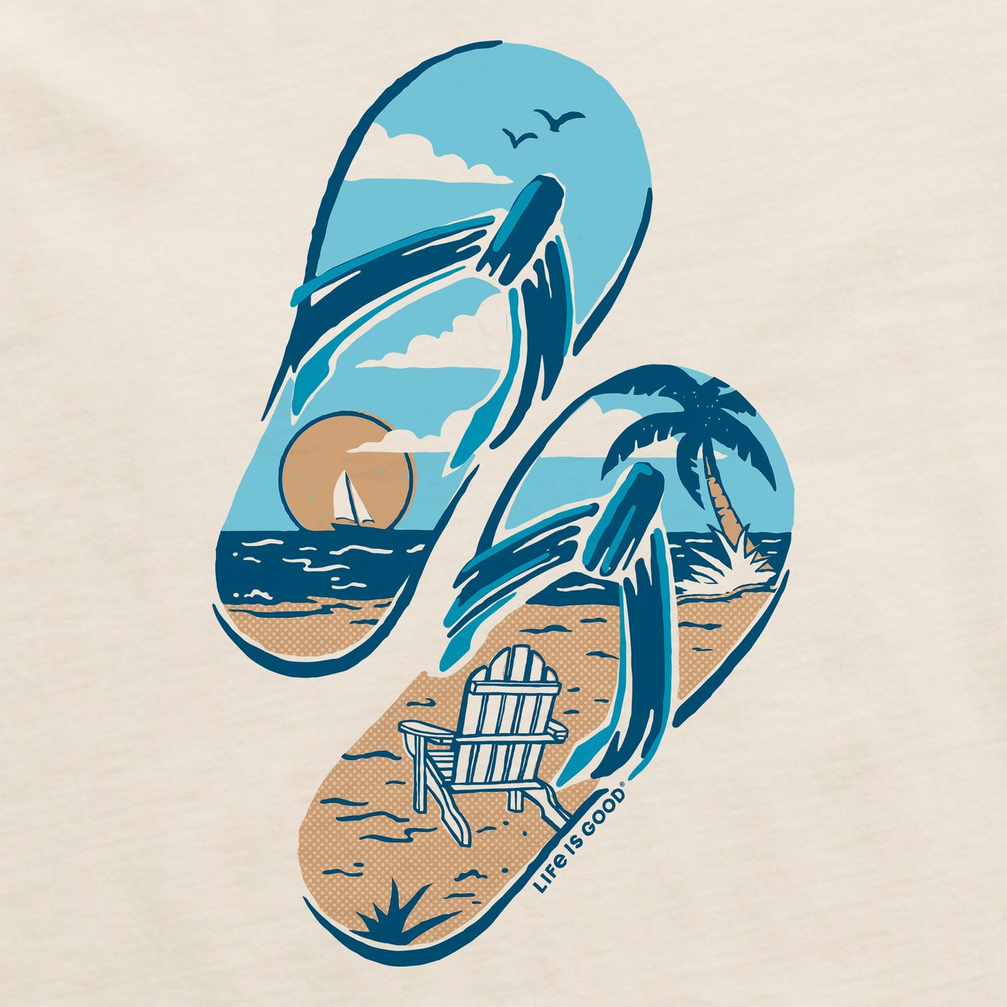 Men's Beachy Flips Short Sleeve Crusher Tee