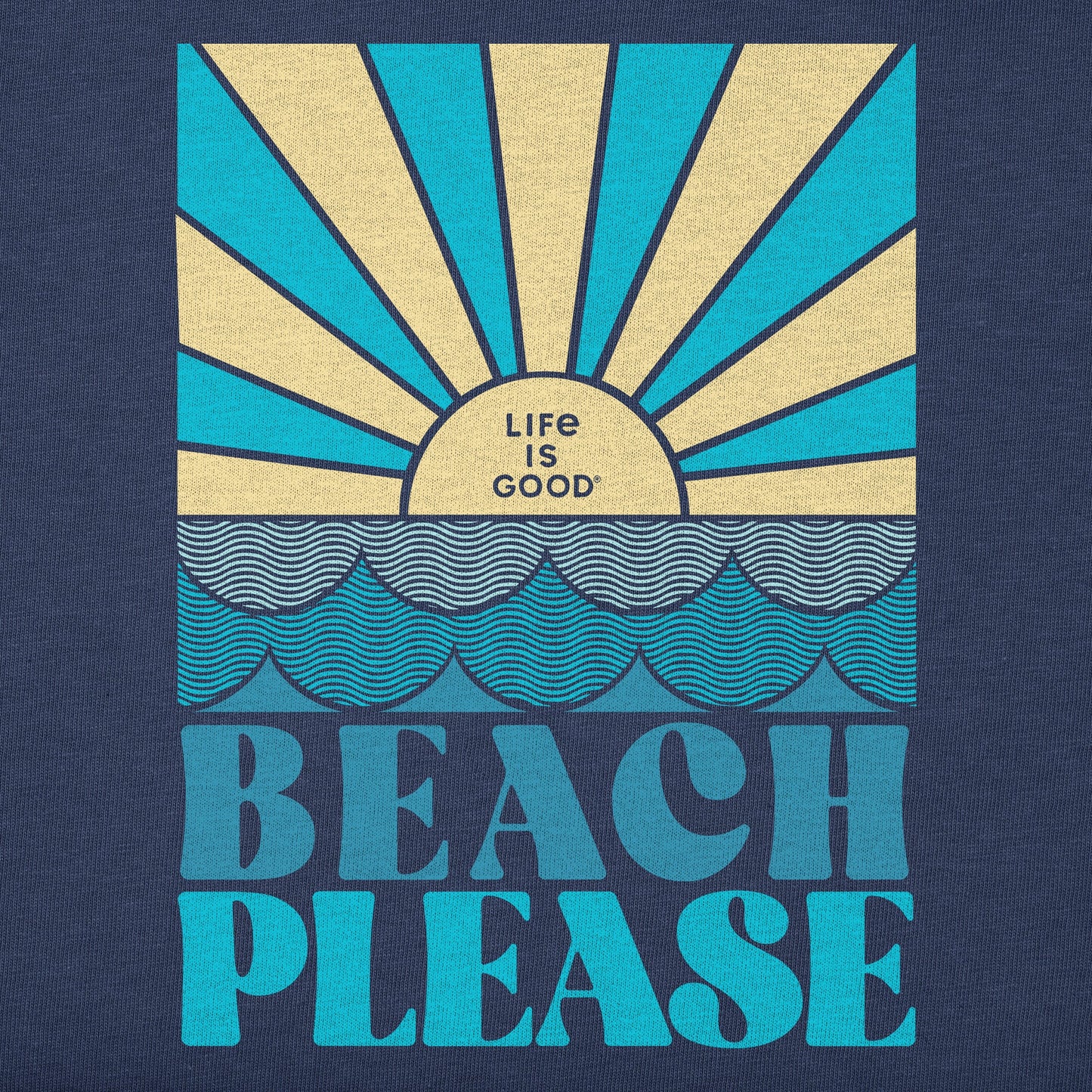 Men's Beach Please Waves Short Sleeve Tee