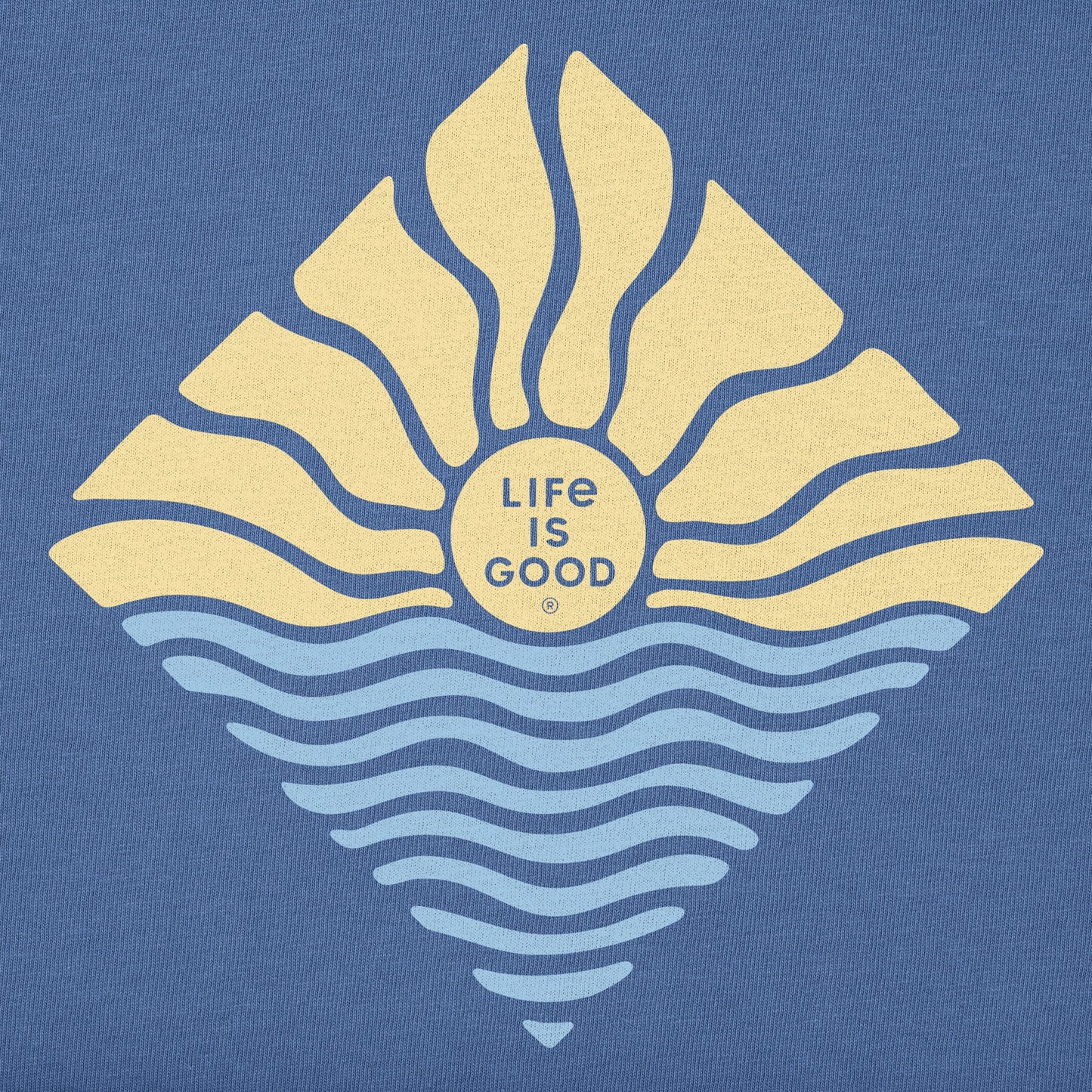 Women's Diamond Waves & Sun Long Sleeve Crusher Vee