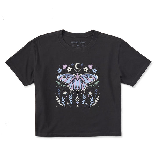 Women's Butterfly Wildflowers Short Sleeve Crusher Boxy Tee