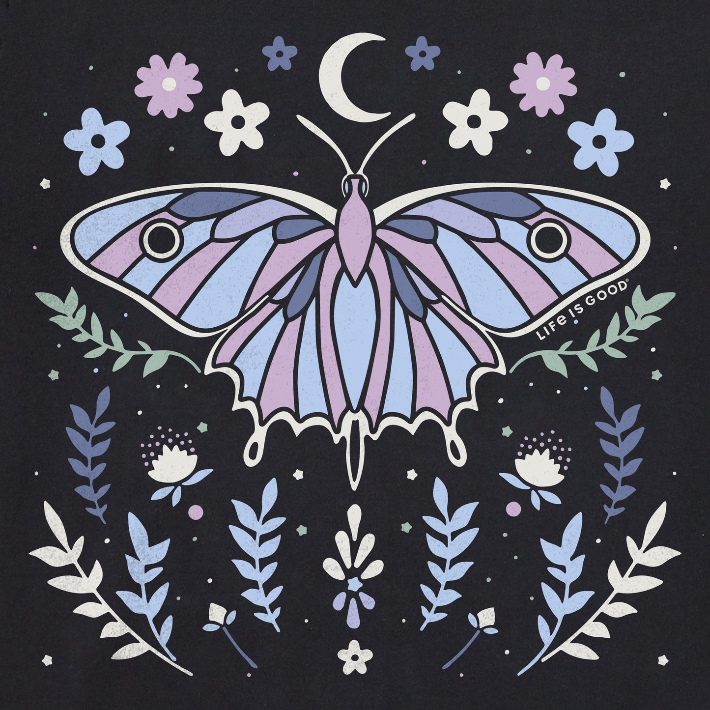 Women's Butterfly Wildflowers Short Sleeve Crusher Boxy Tee