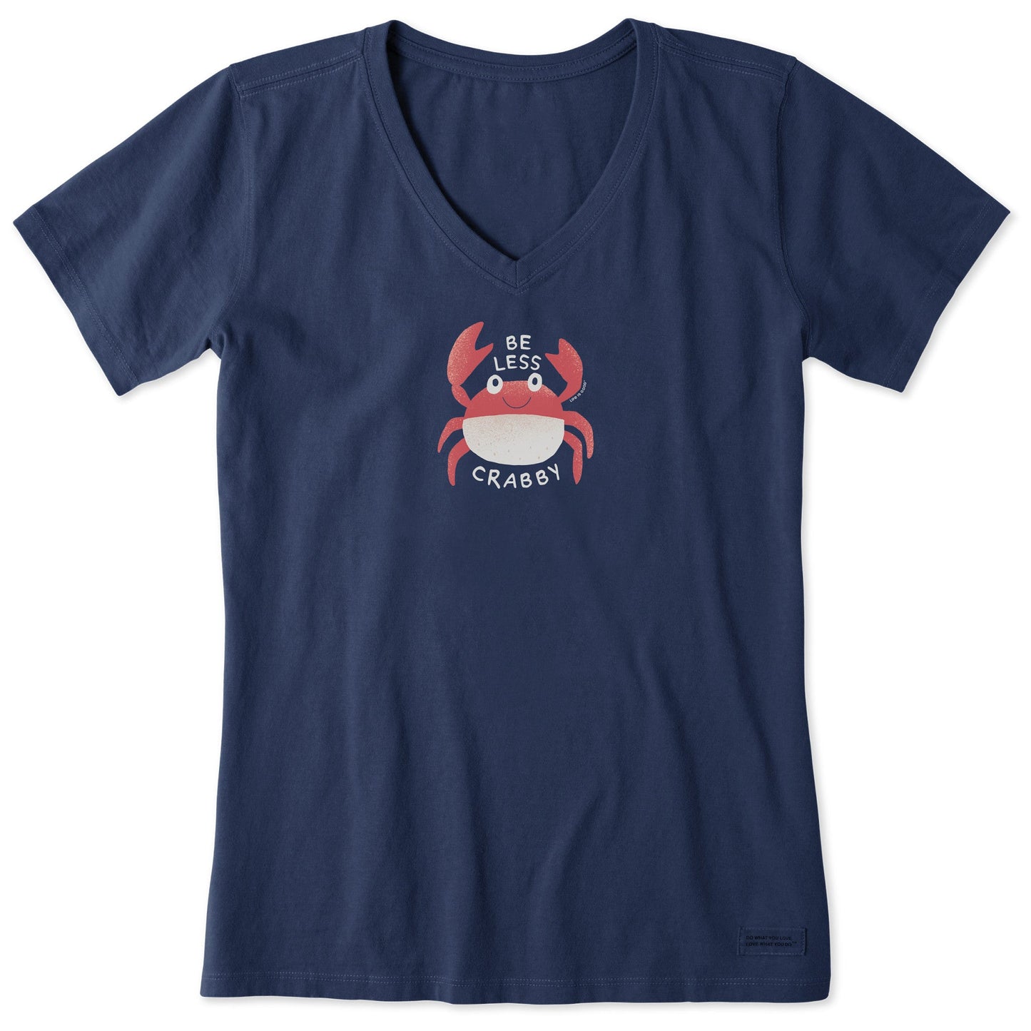 Women's Be Less Crabby Crab Short Sleeve Vee