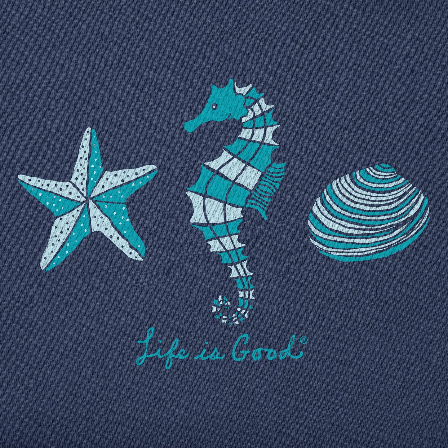 Women's Star, Sea, Shell Short Sleeve Vee