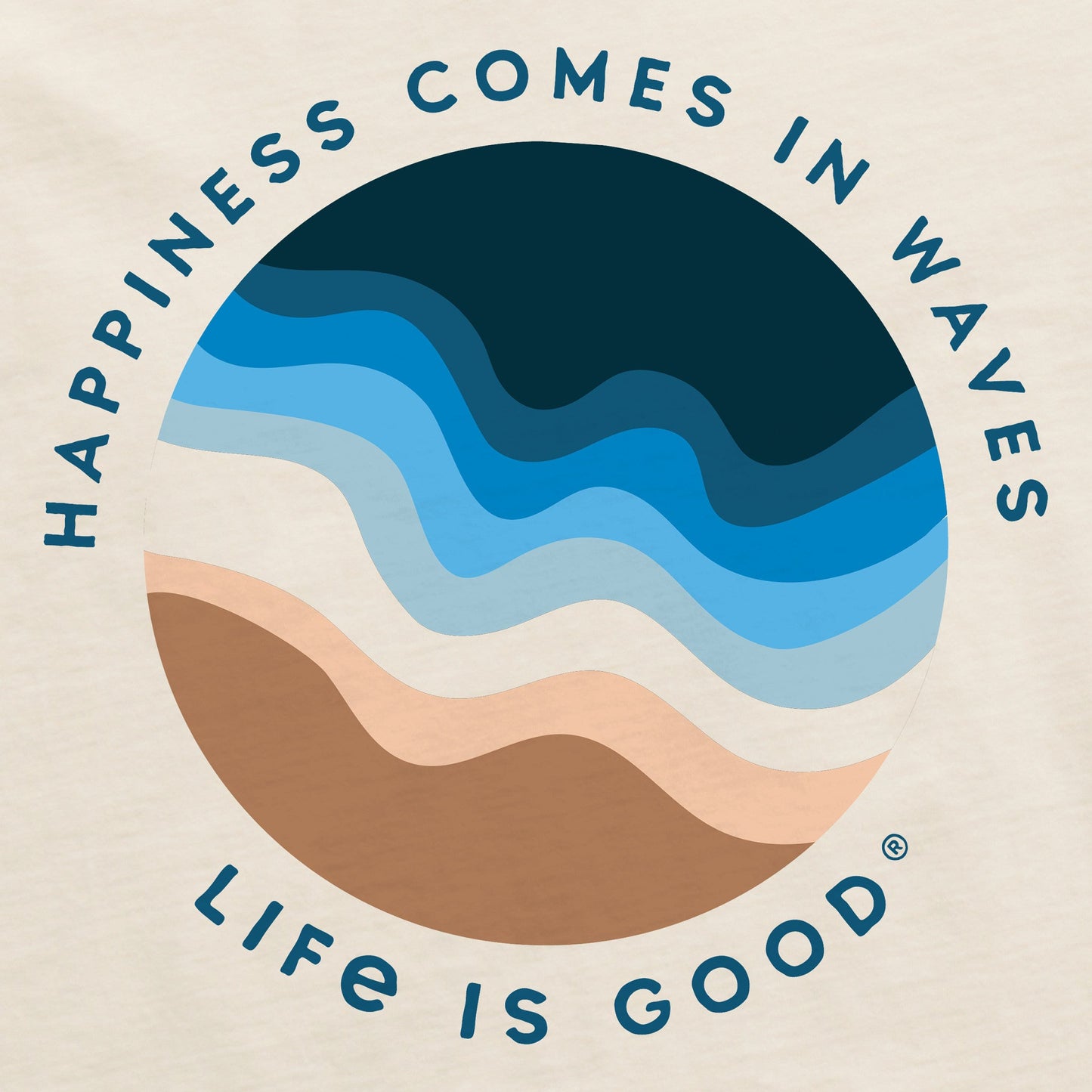 Women's Happiness Sandwaver Short Sleeve Crusher Tee