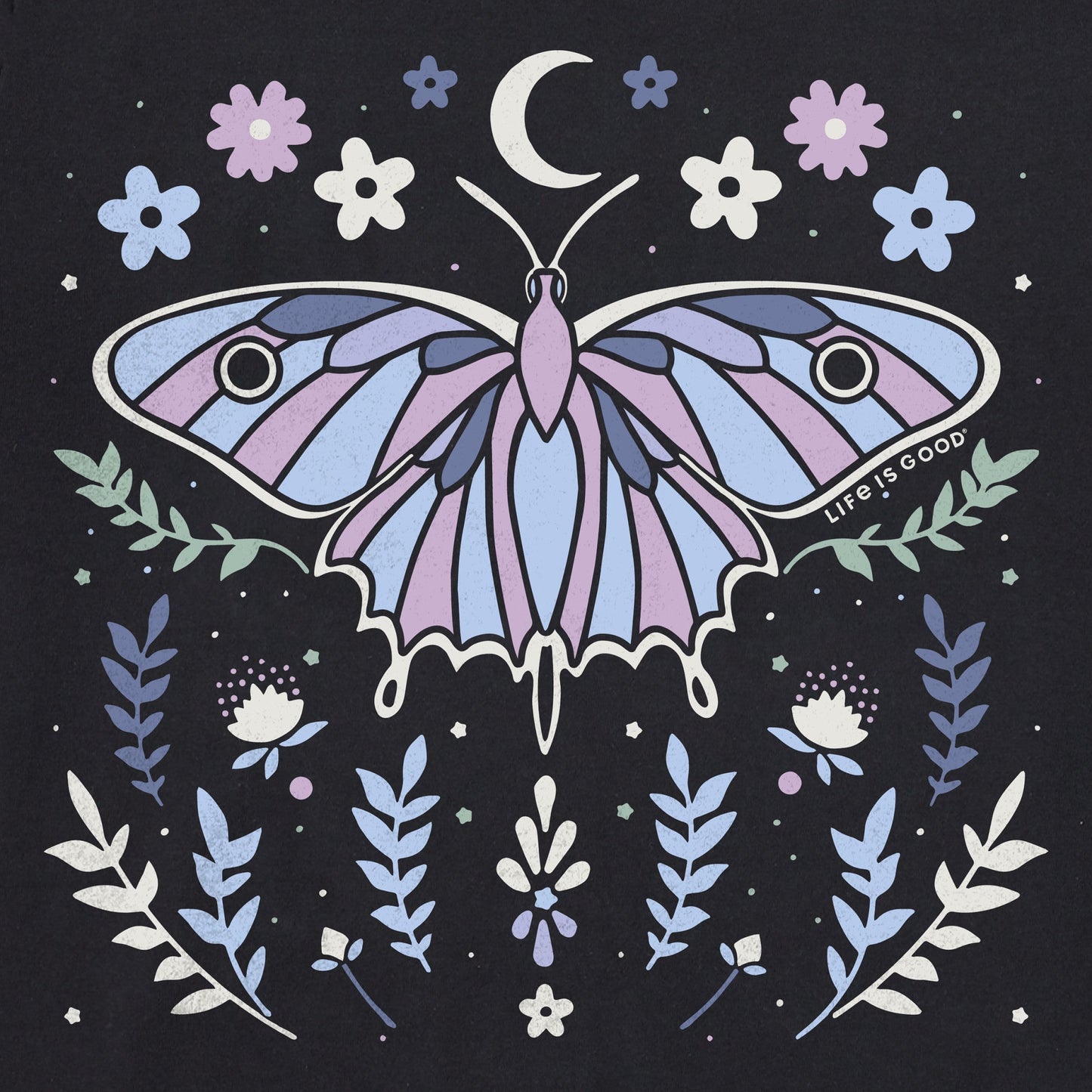 Women's Butterfly Wildflowers Short Sleeve Tee