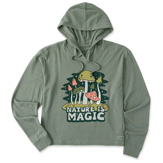 Women's Nature is Magic Mushrooms Crusher Boxy Hoodie
