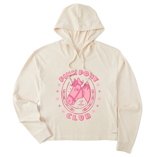 Women's Pink Pony Club Crusher Boxy Hoodie